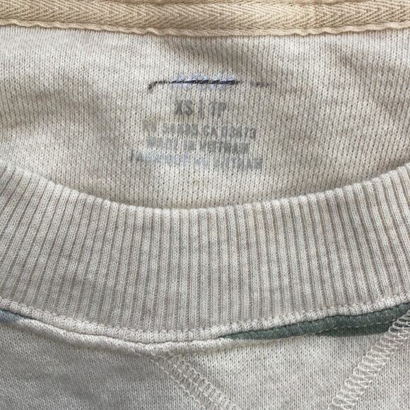 Aerie OVERSIZED Side Split Crew Neck Sweatshirt Desert Green Camo NEW Size XS - Picture 2 of 7